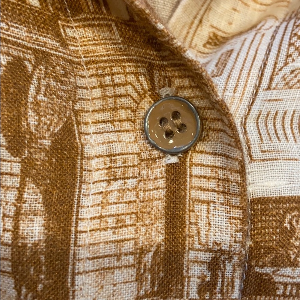 Acne Studio Linen Print Buttoned Shirt Dress M - Picture 14 of 16